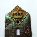 Crown Series 1, one of a kind, light switch cover, switch plate, crown, Eiffel tower, Paris, Latin script, eclectic