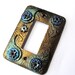 Five Stars and Paisley, one of a kind, single Decora switchplate, light switch cover, ornate design, Indian inspired