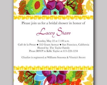 PRINTABLE Bridal Shower Invitation "Garden Party"