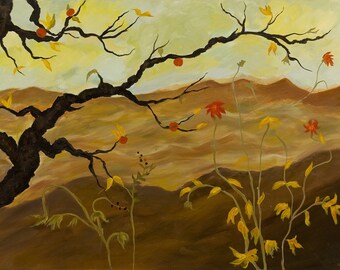 La Pomme - The Wild Apple - Japanese Landscape Painting