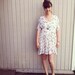 vintage 90s cream floral rayon babydoll grunge dress