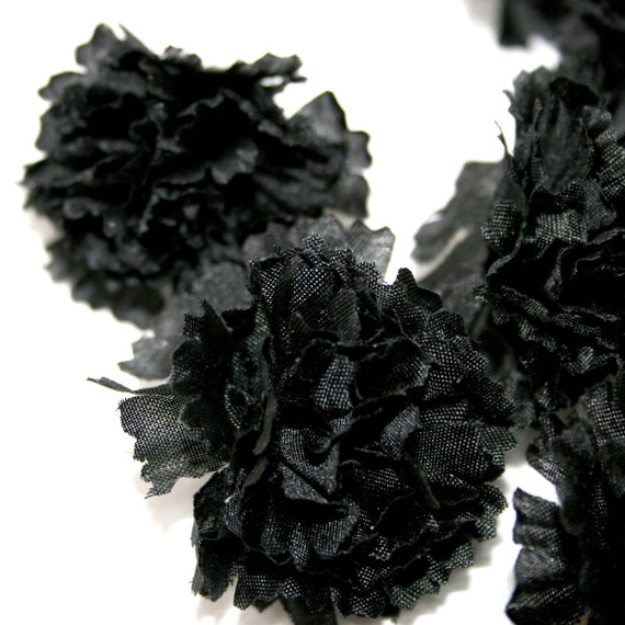 Baby Black Carnations 25 Count Artificial Flowers