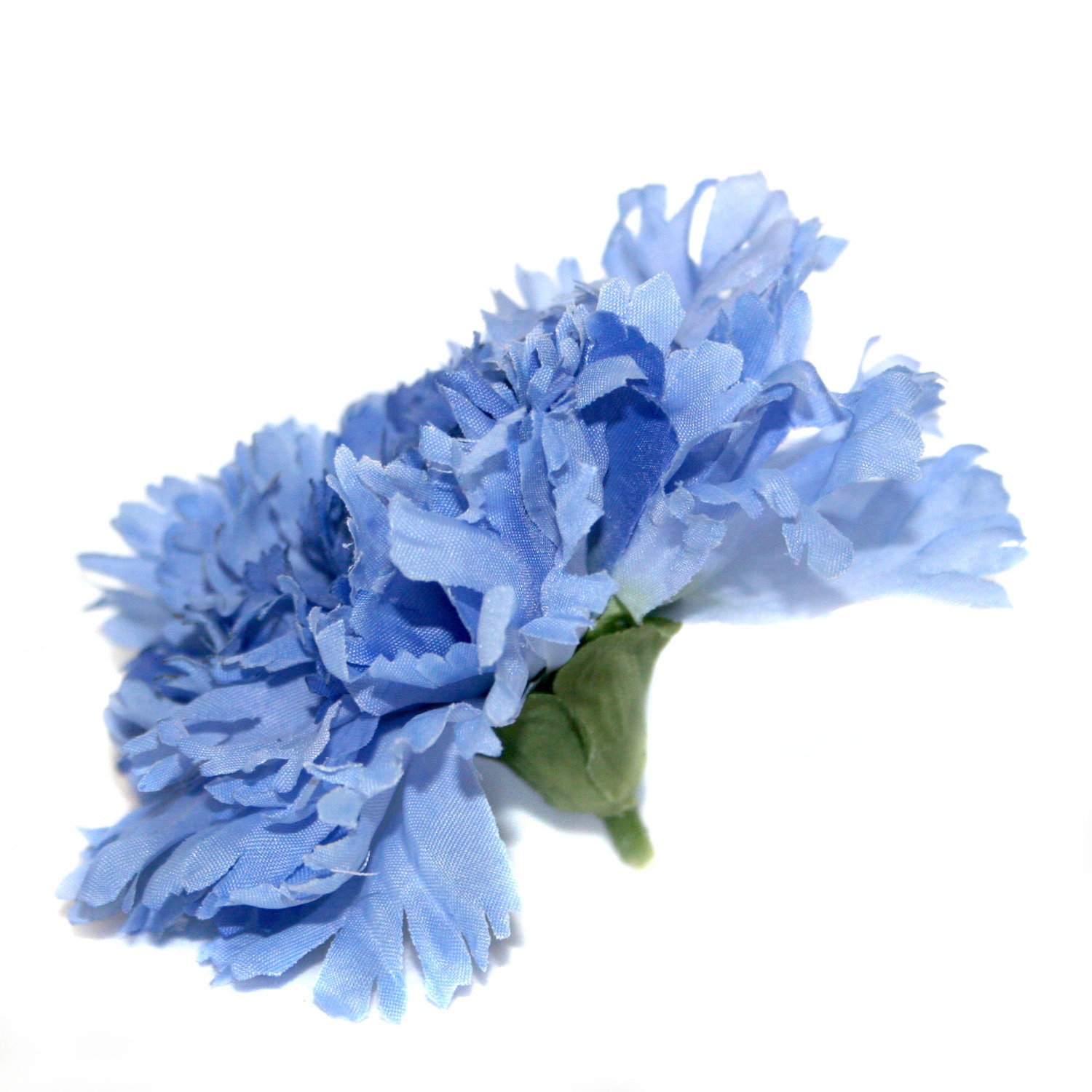 Artificial Carnation 1 Large 2Tone Blue Carnation Silk
