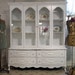 RESERVED LEAH Vintage Painted Cottage Chic Shabby White French China Cabinet CC157