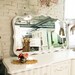 RESERVED for ASHLEY Painted Cottage Chic Shabby White French Mirror MR245