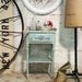 Painted Cottage Chic Shabby Aqua Night Table NT359