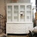 Painted Cottage Chic Shabby White Romantic French China Cabinet CC326