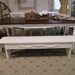 Painted Cottage Chic Shabby Farmhouse Bench CH233