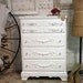 Painted Cottage Chic Shabby White Romantic Dresser CH336
