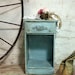 Painted Cottage Chic Shabby White Romantic Night Table NT415