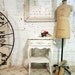 RESERVE for JULIE Painted Cottage Chic Shabby White Pair of Romantic Night Tables NT419