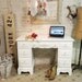 Painted Cottage Chic Shabby White Romantic French Desk DK257