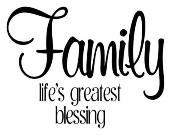 Family life's greatest blessing vinyl decal