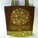Happy Planet Tote - Get a jump start on an earth friendly New Years Resolution - Great Stocking Stuffer