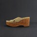 90s Disco Beachwear .platform wedge cork heels .Sam & Libby Suckerpunch - womens size 7 -