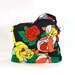 Felines & Florals .Cat-tastic Beaded Bag .Kitschy and bright colors .black satin lining .Splendiferous Specimen