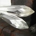 10 vintage glass spear shape prisms pendants