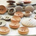 20 vintage wood buttons