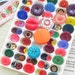 60 vintage buttons color mix