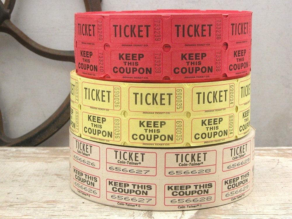 Raffle coupon tickets