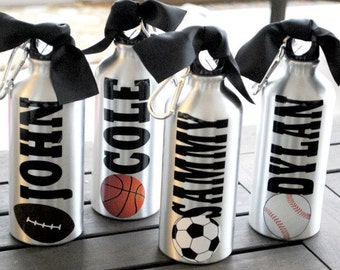 Aluminum Water Bottle Soccer Baseball Basketball Tennis Dance Gymnastics Team Theme Your Team Colors Any Sport Can Be Done