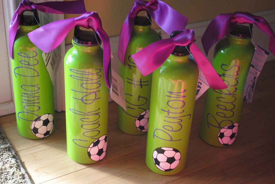 Aluminum Water Bottle Soccer Team Theme Or Any Theme