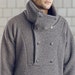 Grey knitted wool symmetric Sailor Pullover
