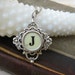 Typewriter Key Jewelry - Necklace - Letter Initial J