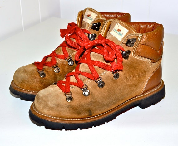 EXPLORERS Vintage Alpine Hiking and Mountaineering Boots Brown