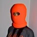 Blaze Orange Hunters SKI MASK Vintage 1980s Ski Hat beanie Cap Burglar Style Soft Acrylic Perfect for Snowboard and Snowboarding