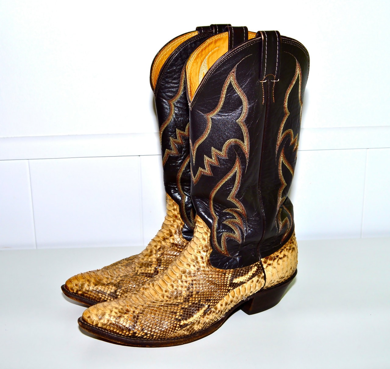 Make an Offer NOCONA Snakeskin Leather COWBOY BOOTS by louise49