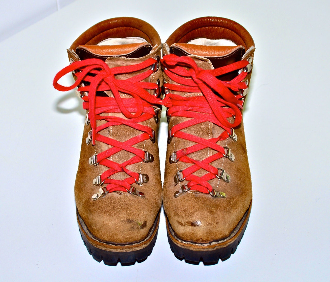 ITALIAN Hiking Boots Vintage Alpine Mountaineering Boots Tan   Il Fullxfull.326713939 