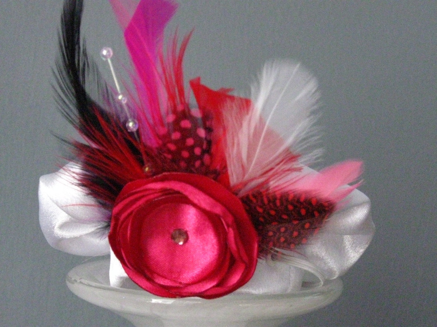 Cardinal Rose Dog Beret Hat