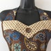 Chocolate and Blue Paisley Full Apron