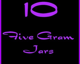 TEN 5 gram jars of Eyeshadow in Colors of Your Choice