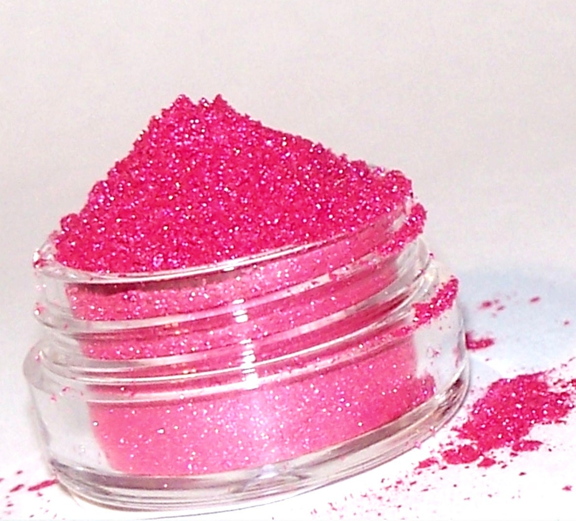 Bright pink eyeshadow