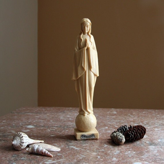 plastic blessed mother statue