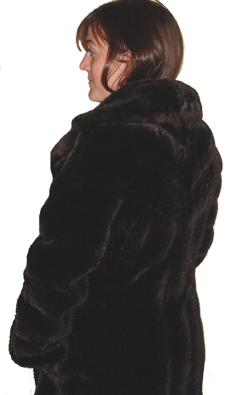 Vintage faux mink coat by Tissavel for Country Pacer