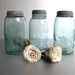 Vintage Mason Jars, Atlas Jars, Ball Jars, Kitchen, Rustic Farmhouse, Shabby and Chic, Cottage Chic, Aqua Blue, Green