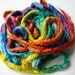 Hand painted mulberry silk roving It's Okay to be Takei 1 1.8oz