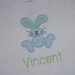 Monogrammed Easter T-Shirt with Bunny Applique, Blue and Green