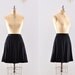 vintage black skirt / inverted pleats / midi skirt