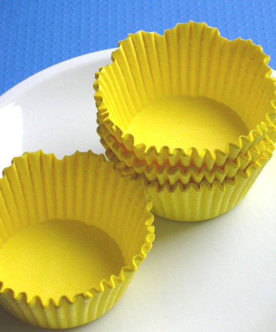 Yellow Scallop Edge Cupcake Liners Specialty Baking Cups 100