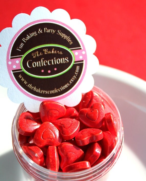 Red Heart Candy Sprinkles for Cupcakes Cookies Cake