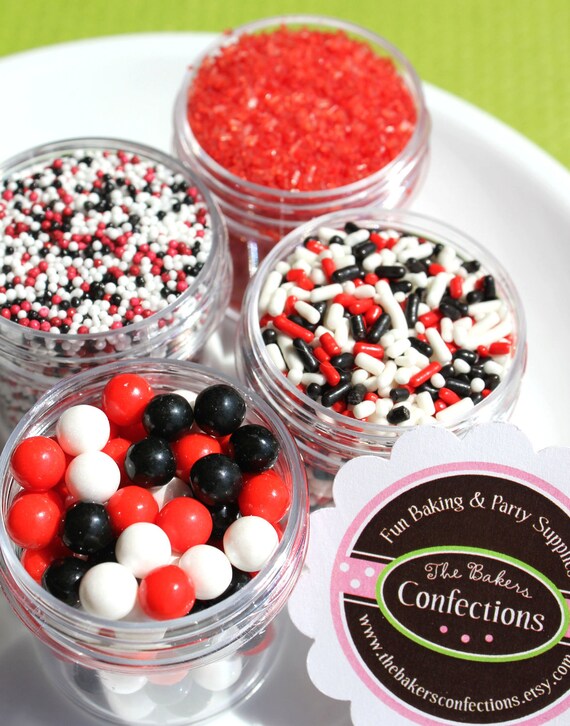 Sprinkles in Red Black White Classic Ladybug Collection 4
