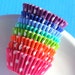 Mini Rainbow Polka Dot Cupcake Liners - 8 color set (160) LAST SET