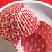 Red Pinwheel Flower Cupcake Liners, Baking Cups (270 count) SALE - last set