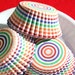 Fun Rainbow Stripe Cupcake Liners (50)