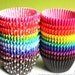 Rainbow Cupcake Liners - Standard Size in Solids and Dots - ALL Colors (20 of each color and style) SAVE