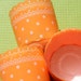 Orange Polka Dot Dessert Baking Cups (set of 12) CLOSEOUT SALE
